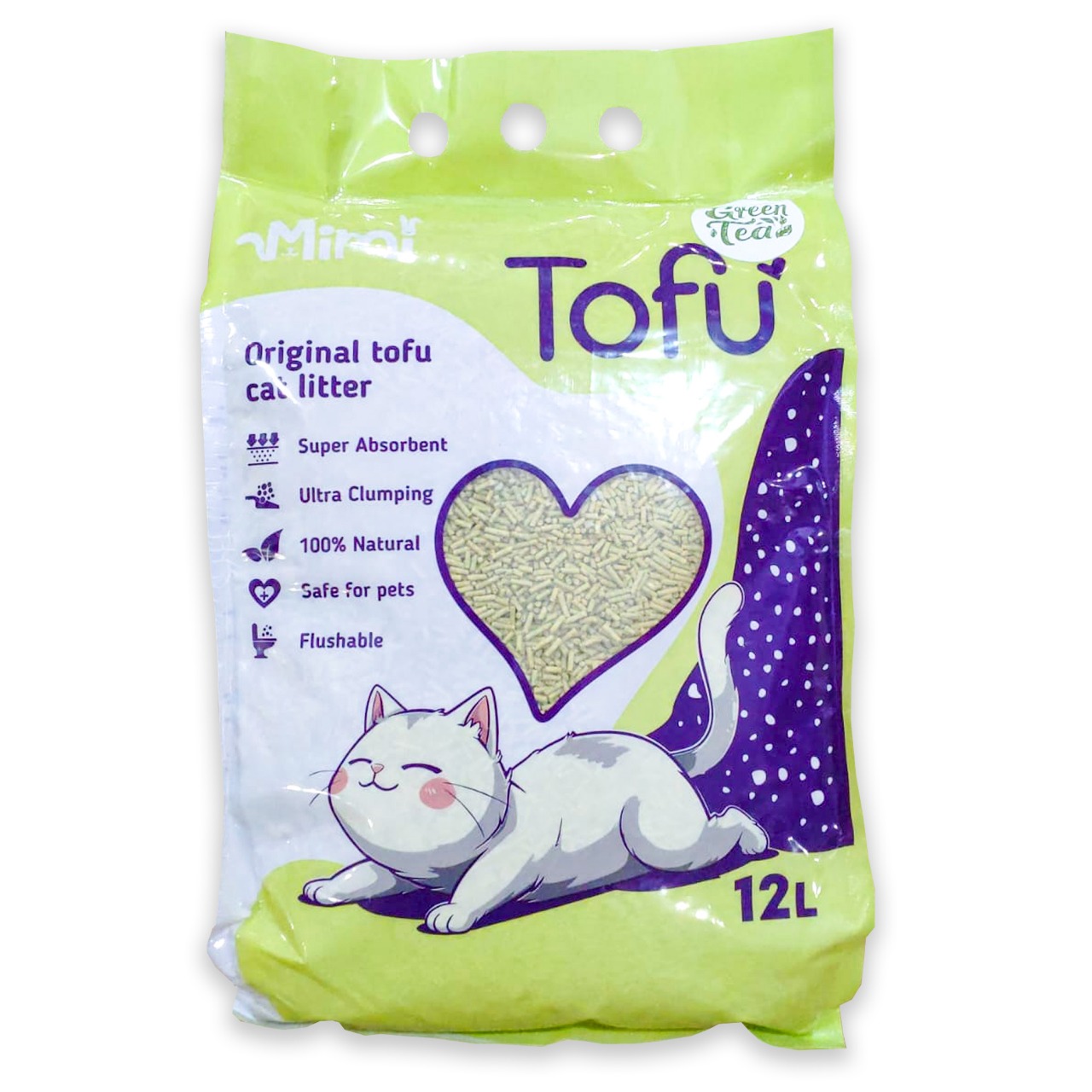 Соевый наполнитель для кошачьего туалета MiMi Cat Tofu с ароматом