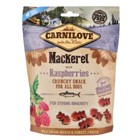 Ласощі Carnilove Dog Crunchy Snack для собак, скумбрія та малина