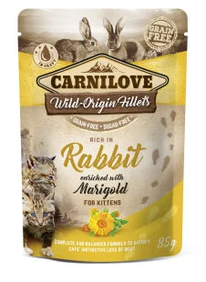 Вологий корм Carnilove cat pouch для кошенят з кроликом і календулою