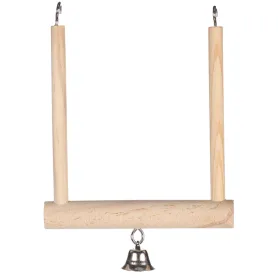 Дерев'яна гойдалка Flamingo Wooden Swing для птахів, з дзвіночком