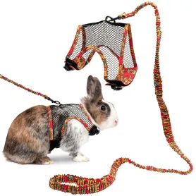 Шлея і повідець Flamingo Rabbit Harness With Art Joy Leash для кролика