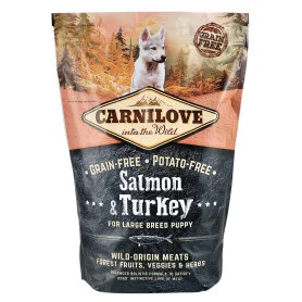 Сухий корм Carnilove Salmon & Turkey для цуценят та молодих собак великих порід, лосось та індичка