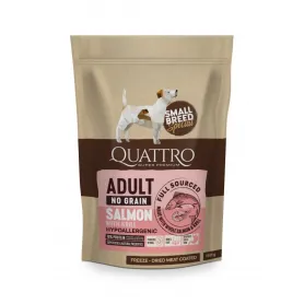 Сухий беззерновий корм Quattro Adult Salmon Small Breed для дорослих собак дрібних порід з лососем та крилем