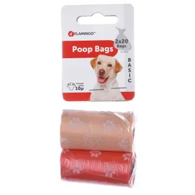 Одноразові пакетики Flamingo Poop Bags Spring (2 рулони по 20 шт)