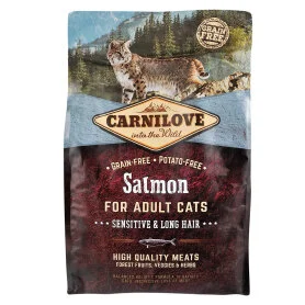 Сухий корм Carnilove Cat Sensitive & Long Hair для котів з чутливим травленням, лосось