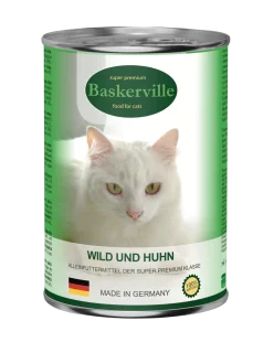 Консервированный корм Baskerville (Баскервиль) - для кошек, с олениной и мясом курицы 