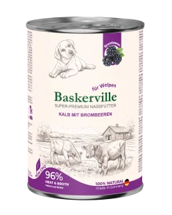 Влажный корм Baskerville HF Kalb Mit Brombeeren (Баскервиль) - для щенков, с телятиной и ежевикой