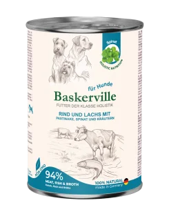 Влажный корм Baskerville HF Holistic Rind und Lachs (Баскервиль) - для собак, с лососем, говядиной и шпинатом