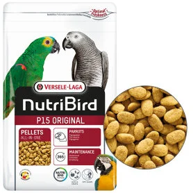 Полнорационный корм Versele-Laga NutriBird P15 Original - для крупных попугаев, на основе отборных зерен, свежих фруктов, арахиса