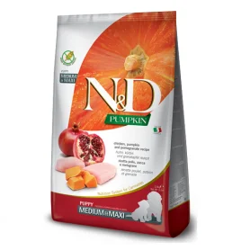 Farmina N&D Grain Free Pumpkin Dog Chicken and Pomegranate Puppy Medium and Maxi