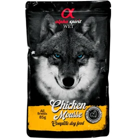 Полнорационный влажный корм ALPHA SPIRIT Chicken Mousse – для взрослых собак всех пород, с курицей