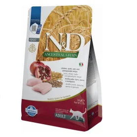 Сухий низькозерновий корм Farmina N&D Low Grain Chicken and Pomegranate Adult для дорослих котів з куркою і гранатом