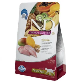 Сухий низькозерновий корм Farmina N&D Tropical Selection Chicken Neutered для дорослих стерилізованих котів з куркою та тропічними фруктами