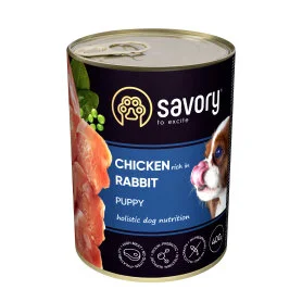 Вологий корм Savory Dog All Breeds Puppy rich in Chicken and Rabbit - для цуценят усіх порід, з кроликом і куркою