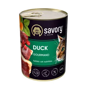 Вологий корм Savory Cat Adult Gourmand rich in Duck - для дорослих вибагливих котів, з качкою