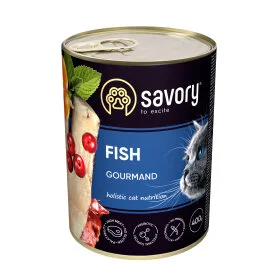 Вологий корм Savory Cat Adult Gourmand rich in Fish - для дорослих вибагливих котів, з рибою