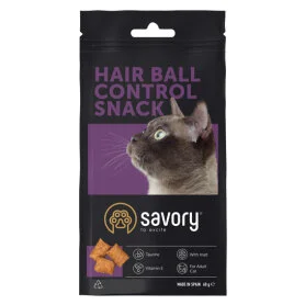 Хрумкі ласощі Savory Cats Snacks Pillows Hair Ball Control - для дорослих котів подушечки для виведення шерсті