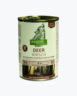 Беззерновой влажный корм Isegrim adult forest (Изегрим) - для собак, с олениной, топинамбуром, брусникой и дикими травами