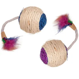 Іграшка Flamingo Bouly Sisal Ball Feather для котів