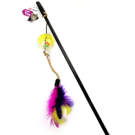 Іграшка дражнилка Flamingo Dangler Frizz Ball and Feathers для котів