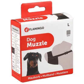 Намордник Flamingo Muzzle Nylon L для собак порід лабрадор, доберман, ретрівер