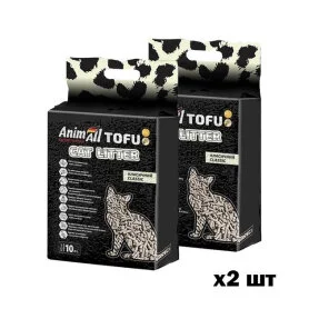 Набір соєвих наповнювачів AnimAll Tofu, без аромату 10 л/4,66 кг х 2 шт