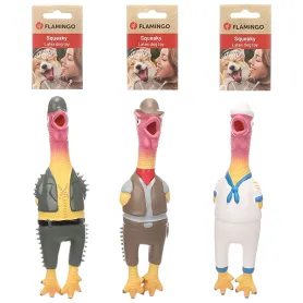 Латексна іграшка Flamingo Chicken Village People для собак, з пищалкою