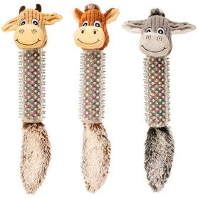 М'яка іграшка Flamingo Cow/Horse/Donkey Spines для собак, з пищалкою