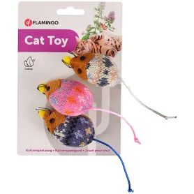 Набір іграшок Flamingo Mohaire Mouse для котів, з котячою м'ятою