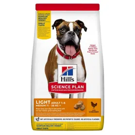 Сухой корм Hill’s Science Plan Adult Light Medium Breed - для подверженных лишнему весу взрослых собак средних пород, с курицей