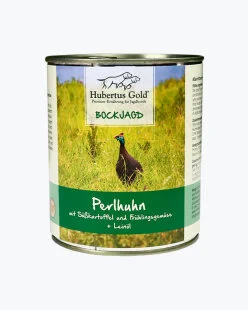 Влажный корм Hubertus Gold Perlhuhn mit Süsskartoffel (Хубертус) – для собак, с цесаркой, сладким картофелем, овощами и льняным маслом