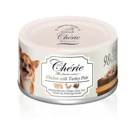 Беззерновий вологий корм Cherie Dog Pate Chicken with Turkey - для собак, паштет з куркою та індичкою