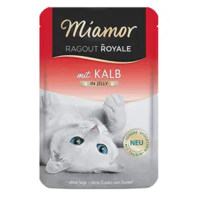 Беззерновий вологий корм Miamor Ragout Royale mit Kalb - для котів, шматочки телятини в желе