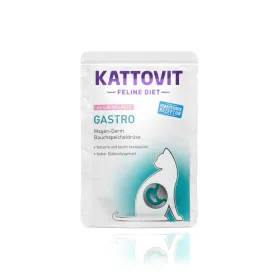 Влажный диетический корм Kattovit Veterinary Salmon and Rice Pate — для кошек с заболеваниями желудочно-кишечного тракта и поджелудочной железы, с лососем и рисом