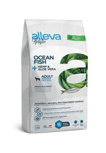 Полнорационный сухой корм Alleva Holistic Adult Ocean Fish Medium & Maxi для взрослых собак средних и крупных пород из океанической рыбы