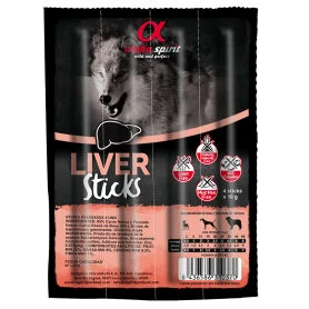 Полувлажное лакомство Alpha Spirit Dog Sticks Liver - палочки для собак всех пород, с ливером