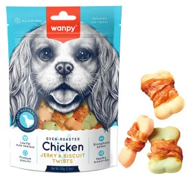 Wanpy Chicken Jerky & Biscuit Twists