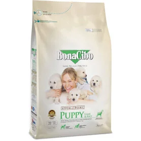 Сухой суперпремиум корм BonaCibo Puppy Lamb & Rice – для щенков всех пород до 12 месяцев, с мясом ягненка и рисом. 