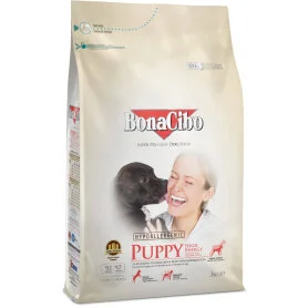 Сухой суперпремиум корм BonaCibo Puppy High Energy Chicken & Rice with Anchovy – для активных щенков всех пород до 12 месяцев, с мясом курицы, анчоусами и рисом 