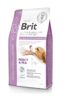 Сухой корм Brit VetDiet Dog Ultra-hypoallergenic для собак с проблемами пищеварения, с насекомыми