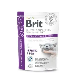 Сухой беззерновой корм Brit VetDiet Cat Gastrointestinal High Fibre — для кошек с повышенным содержанием клетчатки, с сельдью