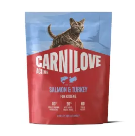 Сухий беззерновий корм Carnilove Active Salmon & Turkey Kitten - для кошенят, з лососем та індичкою