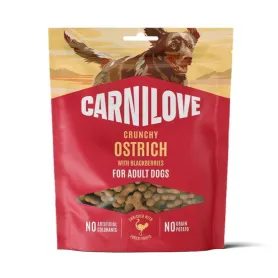 Беззерновые хрустящие лакомства Carnilove Crunchy Snack Ostrich with Blackberries - для собак, со страусом и ежевикой