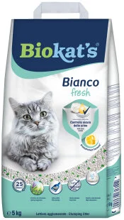 Бентонітовий наповнювач Biokats Bianco Fresh, з ароматом весняної свіжості