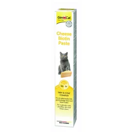 Паста GimCat Cheese Biotin Paste - для кошек всех пород, с сыром и биотином