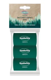Биоразлагаемые пакеты Inodorina Green Bags для уборки из кукурузного волокна