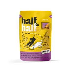 Беззерновой влажный корм Half&Half - для взрослых кошек, с уткой и тыквой в соусе