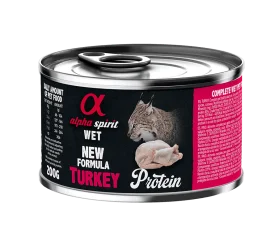 Полнорационный влажный корм Alpha Spirit Turkey Adult Cat для взрослых кошек всех пород, с индейкой