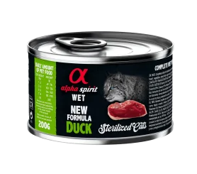 Полнорационный влажный корм Alpha Spirit Duck Sterilized Cat для стерилизованных кошек всех пород, с уткой