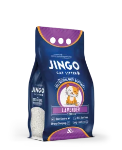 Бентонитовый наполнитель Jingo с ароматом лаванды